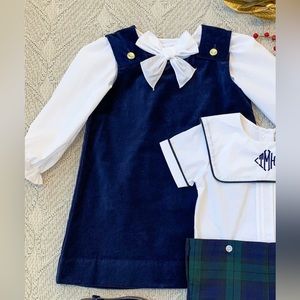 TBBC Juliet Jumper (Velveteen) Nantucket Navy With Brass Buttons